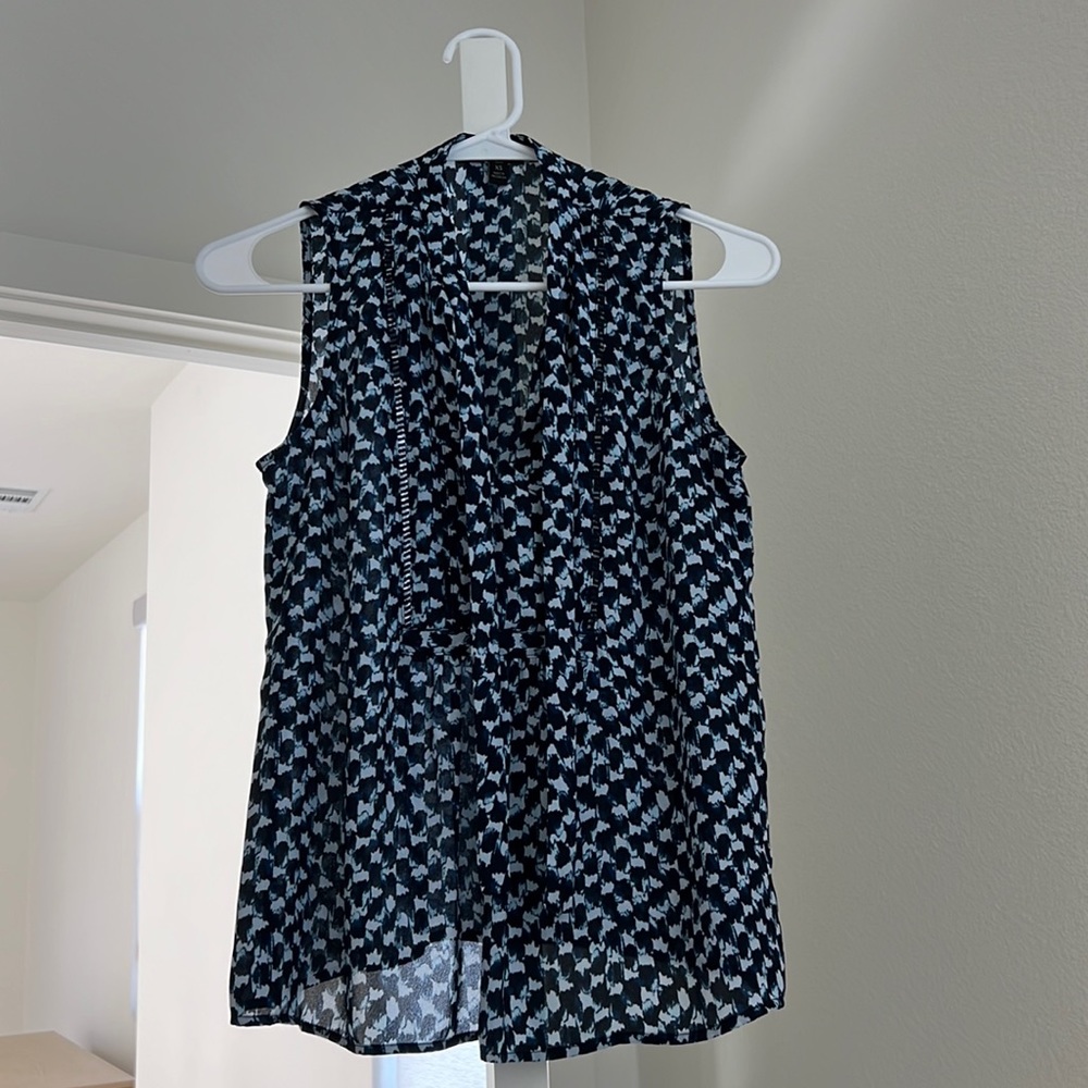 Banana Republic Blue Neck Tie Tank